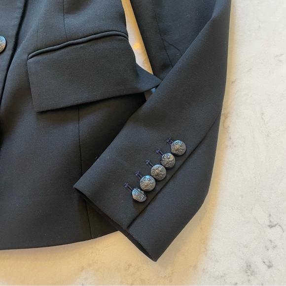 LIKE NEW 🖤 Veronica Bears Frayne Off The Shoulder Blazer Black Size 6 - Picture 7 of 11